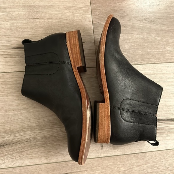 Kork-Ease Black Leather Velma Ankle Boots - Picture 2 of 10